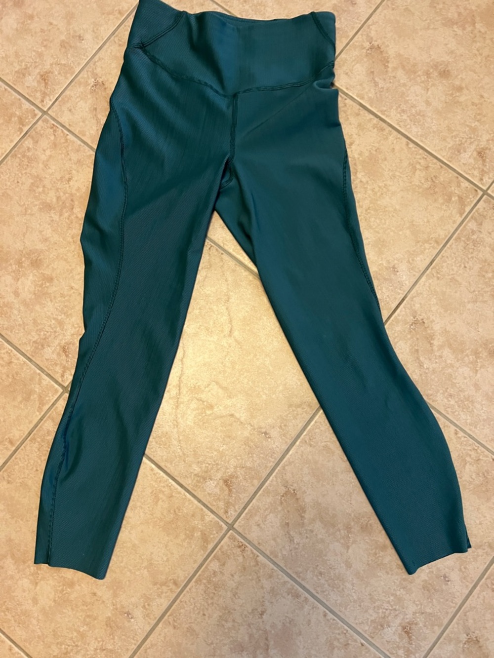 lululemon athletica Deep Teal Ribbed High-Rise Leggings